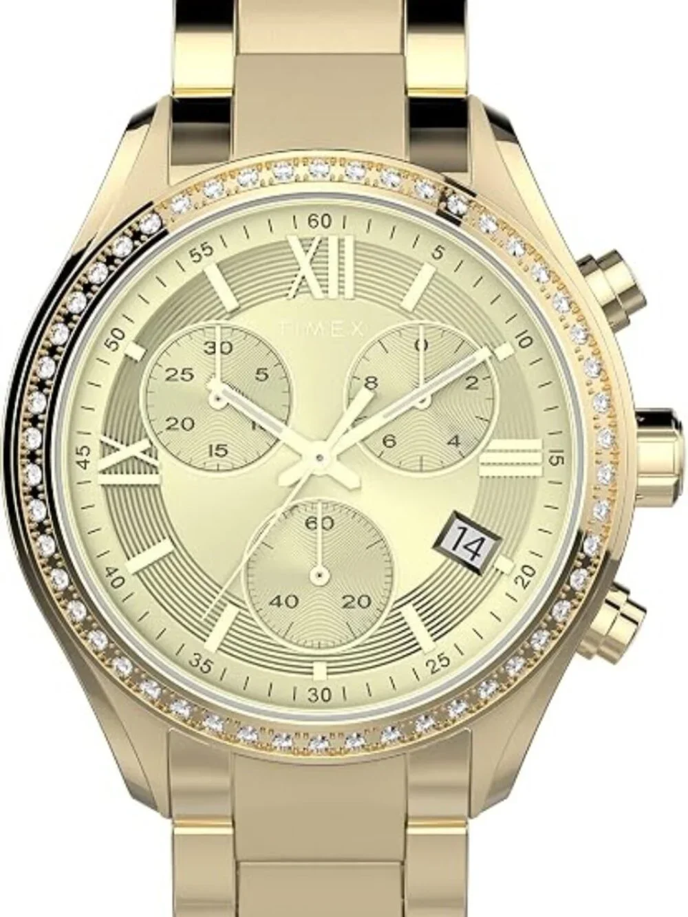 Timex Classic Women's Crystal Watch Gold-Tone TW2V57800